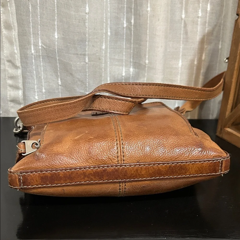 Fossil Brown Leather Crossbody Bag